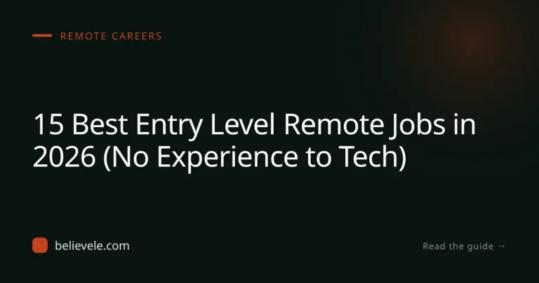 15 Best Entry Level Remote Jobs in 2026 (No Experience to Tech)