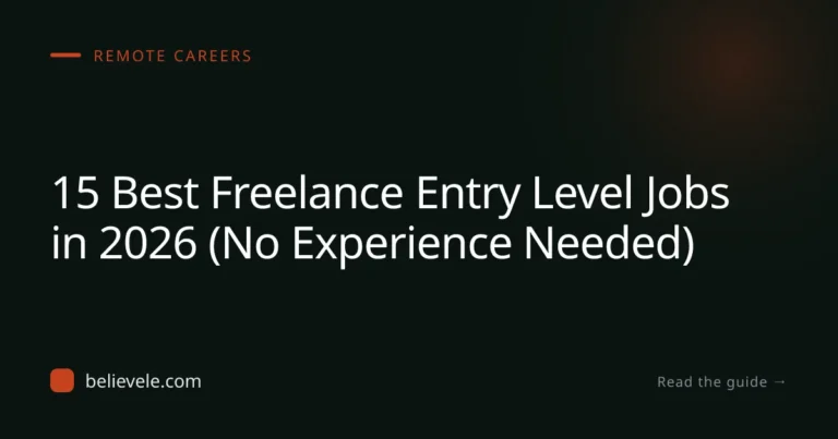 15 Best Freelance Entry Level Jobs in 2026 (No Experience Needed)