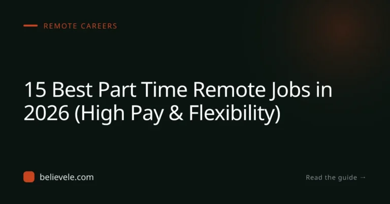 15 Best Part Time Remote Jobs in 2026