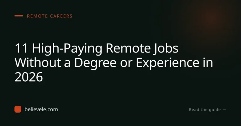 11 High-Paying Remote Jobs Without a Degree or Experience in 2026