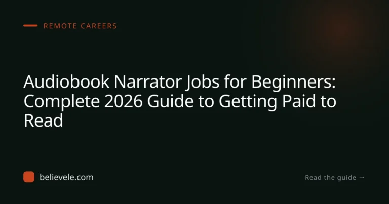 Audiobook Narrator Jobs for Beginners: Complete 2026 Guide to Getting Paid to Read