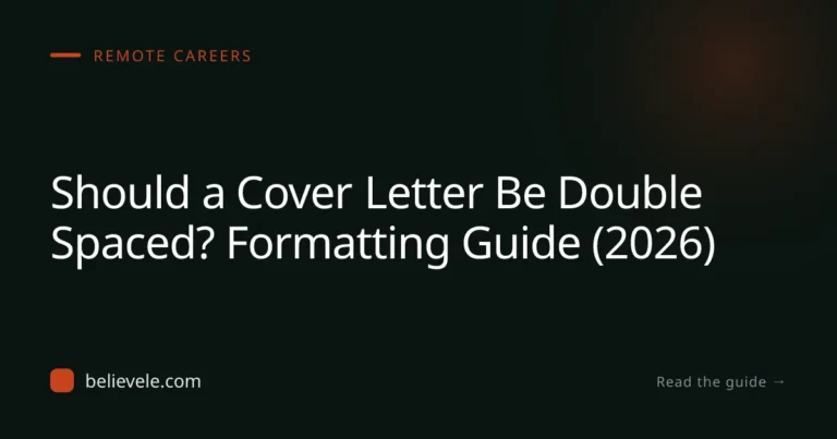 Should a Cover Letter Be Double Spaced? Formatting Guide (2026)
