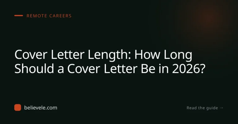Cover Letter Length: How Long Should a Cover Letter Be in 2026?