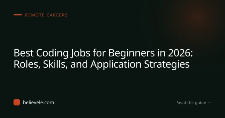 Best Coding Jobs for Beginners in 2026: Roles, Skills, and Application Strategies