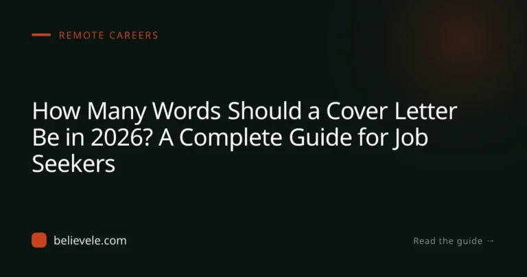 How Many Words Should a Cover Letter Be in 2026?